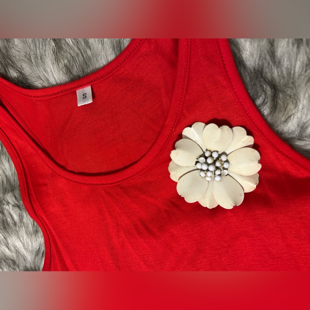 Red Maxi Dress ♥️, Racerback/Rayon/Spandex, Sz Small - Picture 4 of 8